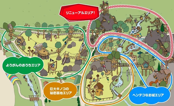 「わくわく大冒険の森」エリアマップ