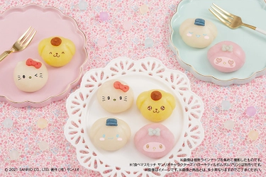 「食べマスモッチ」からサンリオキャラクターズが初登場！ ～まんまるフェイスが可愛い、ぷにぷに触感の新感覚和菓子！ 11/20(土)から全国のセブン-イレブンにて発売～