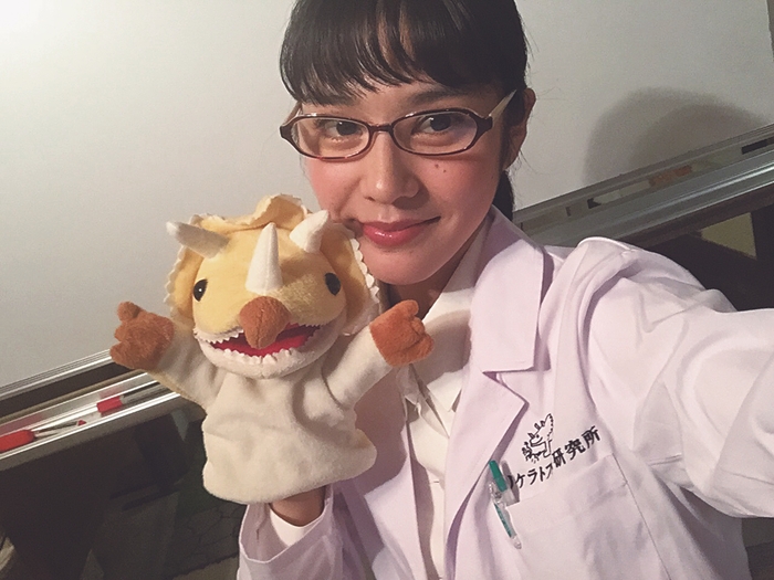 「海苔ケラトプス研究所」キャラクターの「ノリケラちゃん(仮)」