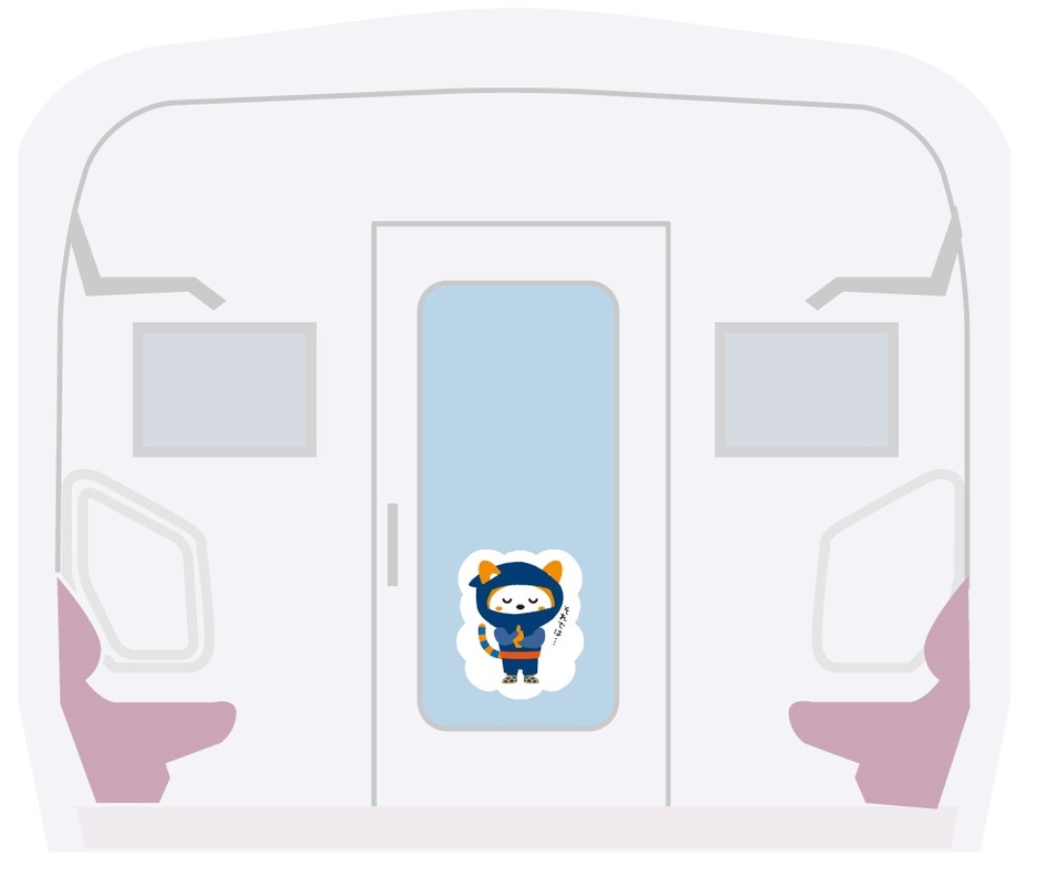 車内のラッピング (イメージ)