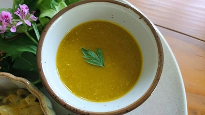 玄米と甘い野菜のポタージュスープ