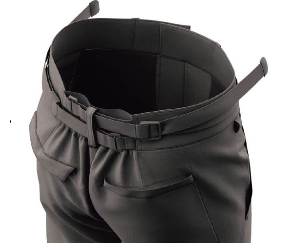 ▲滑車を応用した構造の骨盤ベルト