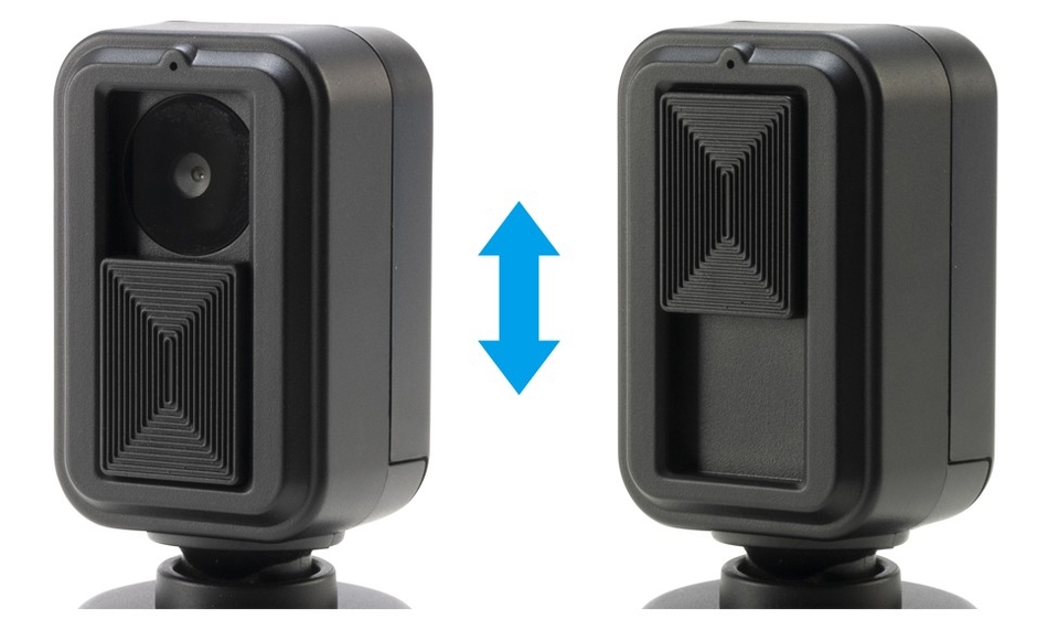 セキュリティーシャッター(左:開 右:閉)