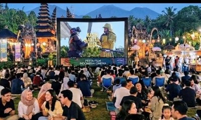 バリ島文化交流映画祭 野外上映