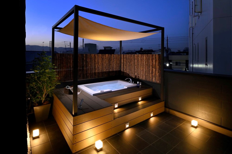 贅沢な時間を過ごせるSky bath