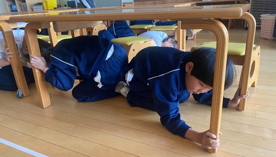 令和6年度（2024年度）「地震避難訓練」の様子