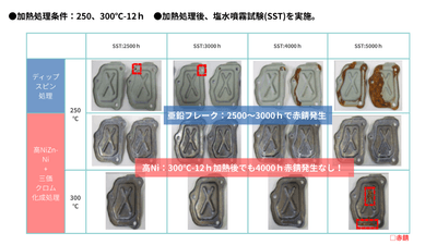 塩水噴霧試験データ