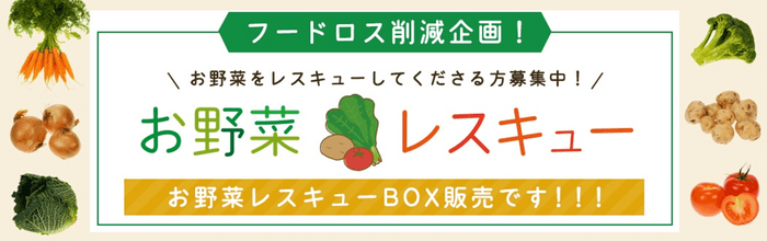フードロス削減企画！　お野菜レスキュー