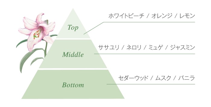 ササユリを基調としたブーケの香り