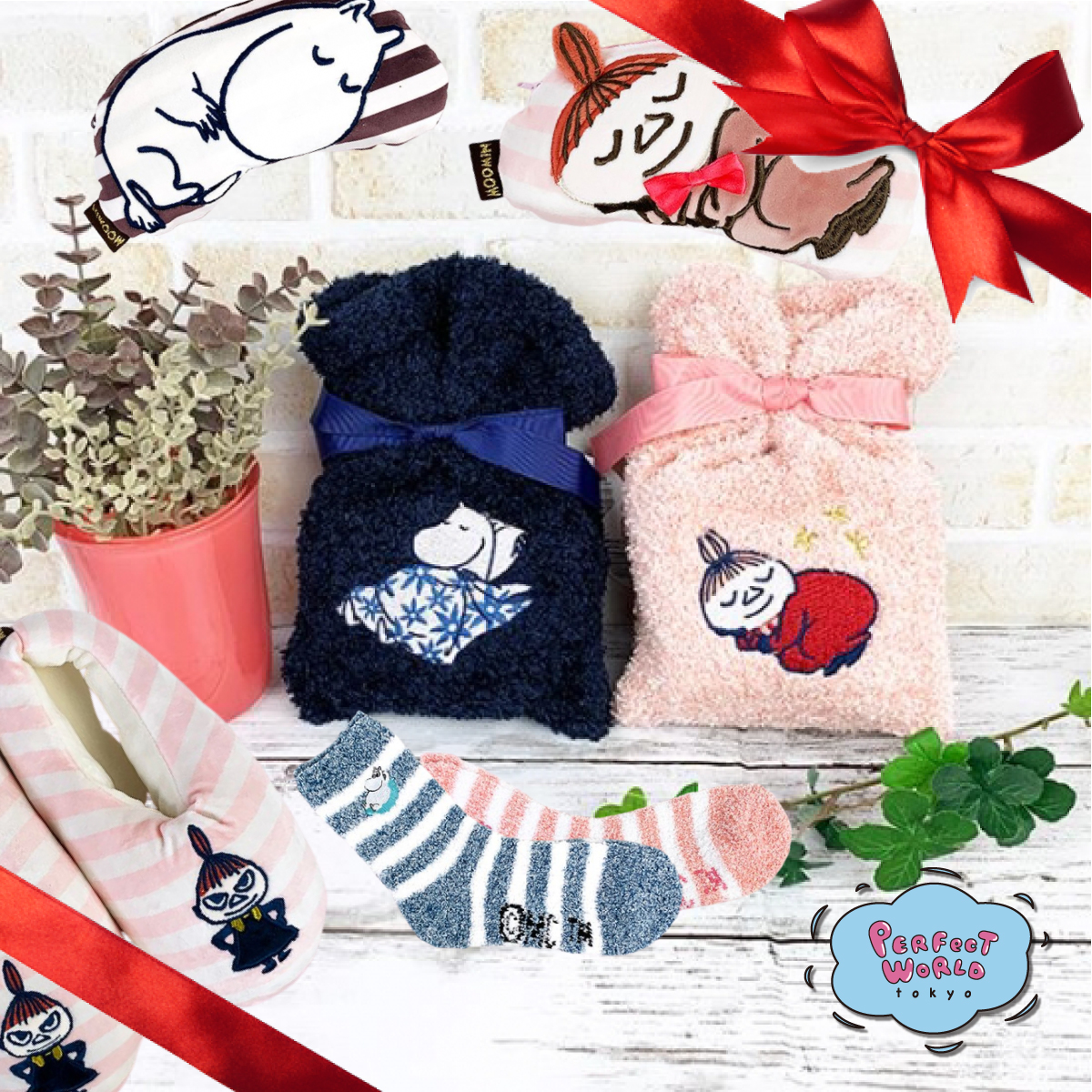 スマホ手袋、もこもこ靴下、ふわふわルームシューズ、、ムーミンとリトルミイの２０２０あったかグッズ