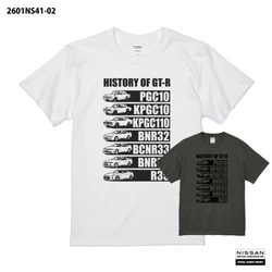 GT-Rの歴史を一枚に。PGC10からR35まで歴代モデルを描いた「NISSAN HISTORY OF GT-R Tシャツ」が登場！Amazon.co.jp で予約販売開始。