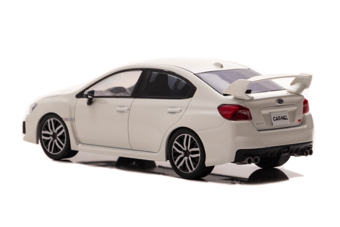 1/43 スバル WRX STI Type S (VAB) 2019 Crystal White Pearl:左後
