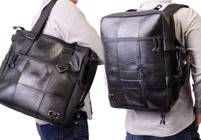 モザイクトートバッグ・3WAY モザイクビジネスバッグ(着用イメージ)