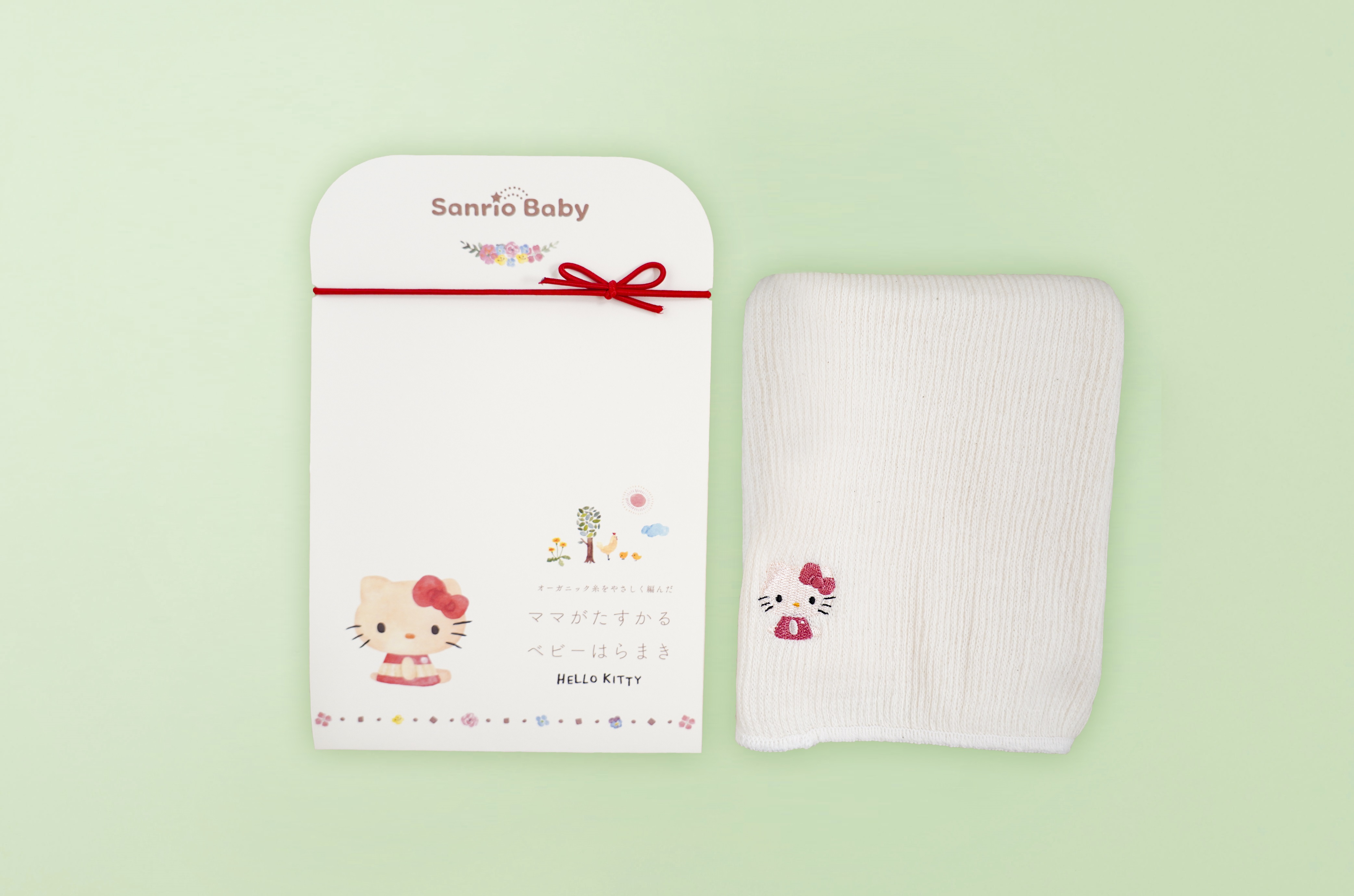 ハローキティ、リトルツインスターズとコラボ オーガニックコットン「ベビーはらまき」 オンラインショップで発売 2020年10月23日