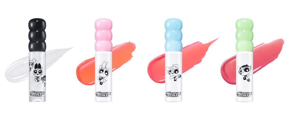 ※写真左から00 パールグロス、10 ブロッサムピンク、11 バブルスピンク、12 バターカップピンク