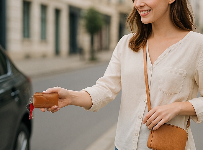 女性用の小さなバッグにも、スッキリ収納