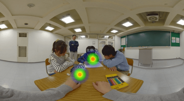 ▲コンテンツごとの受講者の視点解析記録が閲覧可能。