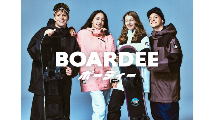 BOARDEE(ボーディー)はメンズ・レディースどちらも展開。幅広いウェア、ギアが揃う。 