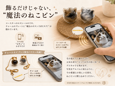 NFCタグで思い出と連動します