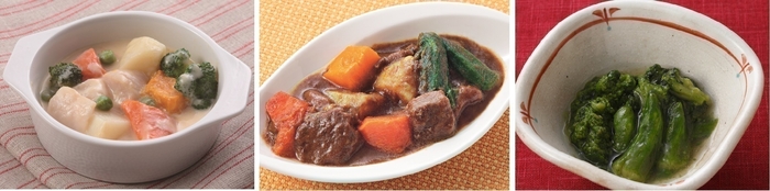 新メニュー3品盛り付け