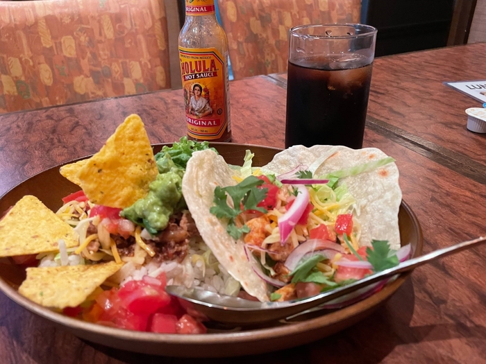 TACOS(1p)&BEEF RICE BOWL & ICE COFFEE　