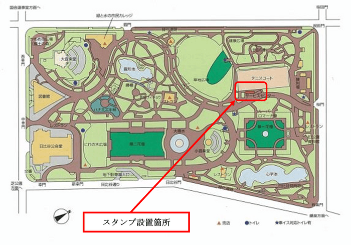 日比谷公園園内位置図