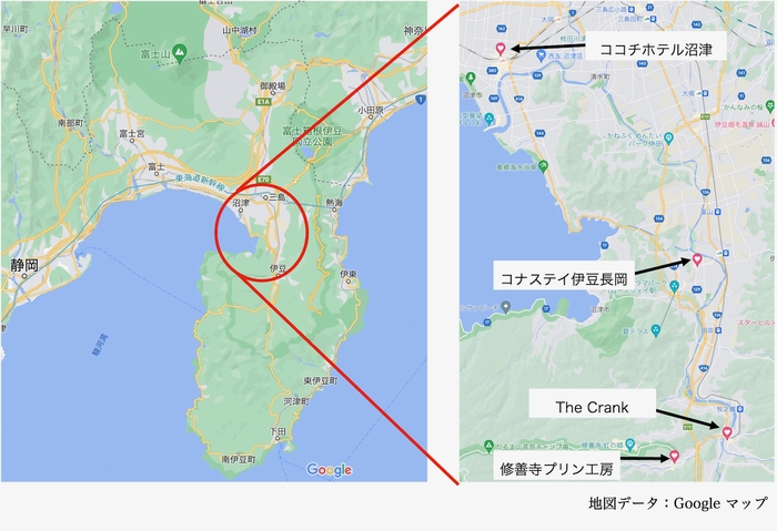 「狩野川散走」エリアマップ