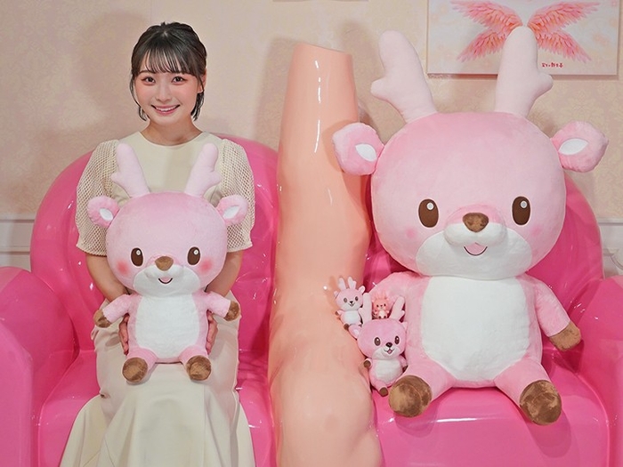 イワシカちゃんぬいぐるみ各種と安井南さん