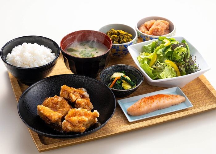 熟成鶏の唐揚げめんたい風味定食(イメージ)