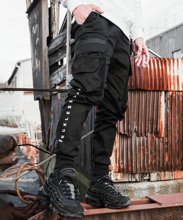 Black Cargo jogger Pants