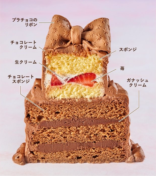 マリアージュ エターナルチョコ断面(札幌限定デザイン)