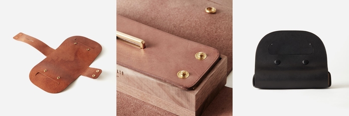 凛 -RIN- LEATHER BAG(左より「CAMEL」「CHOCO」「BLACK」)