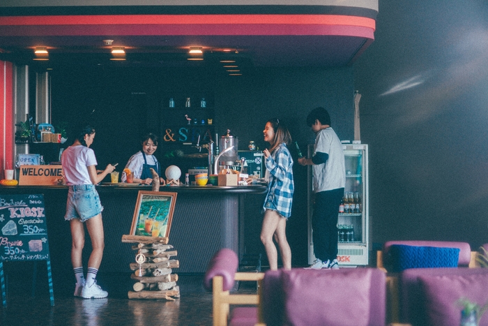ホテル内cafeブース