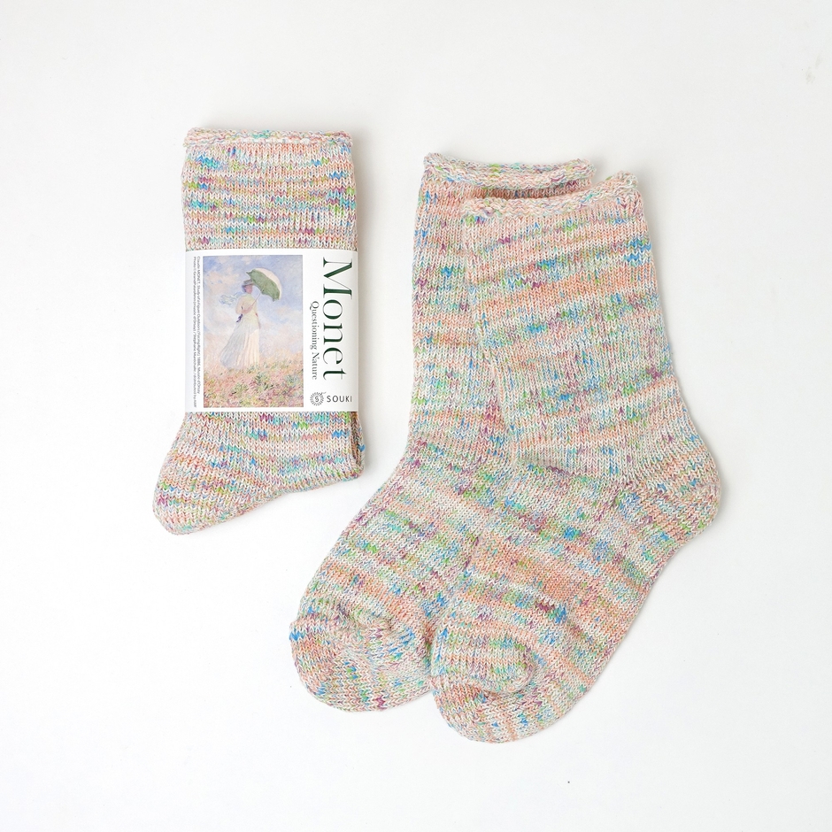 「日傘の女」をイメージした 和紙とシルクのやわらかソックス