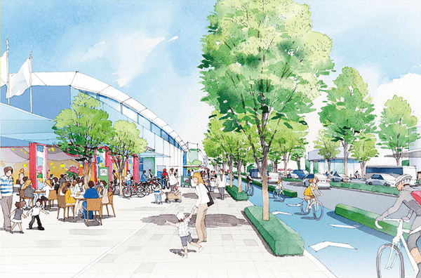 南多摩尾根幹線沿道エリアの土地活用イメージ（画像提供：多摩市）