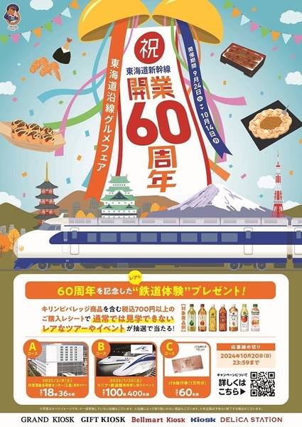 祝！　東海道新幹線開業60周年 東海道沿線グルメフェア メインビジュアル