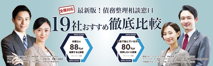 債務整理相談窓口19社おすすめ徹底比較