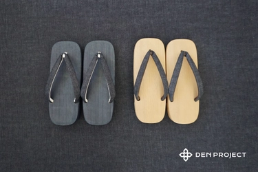 街を歩く、リズムが変わる。 「インディゴ染 ねずこ右近下駄　茶綿デニム鼻緒」 2026年2月より、現代の暮らしに馴染む「右近型」の受注開始