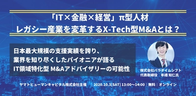 コロナ禍の日本企業をM&AでDX化。国内トップクラスの 支援実績数を誇るIT領域特化型M&Aアドバイザリーが初登壇