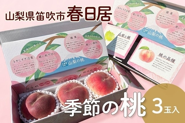 【春日居】季節の桃 3玉入り