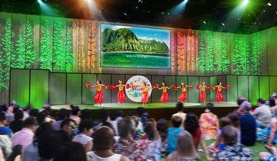 ステージは照明による投影で演出をすることで、臨場感のあるステージパフォーマンスを披露（イメージ）