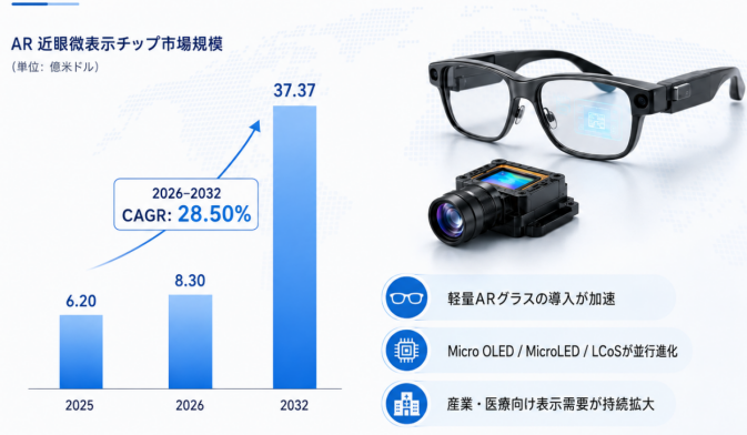 世界のAR近眼マイクロディスプレイチップメーカー動向:売上、販売量、価格推移分析2026-2032
