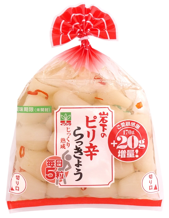 毎日5粒 岩下のピリ辛らっきょう 170g+20g