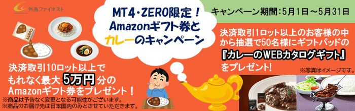 MT4 Amazonギフト券とカレーのキャンペーン