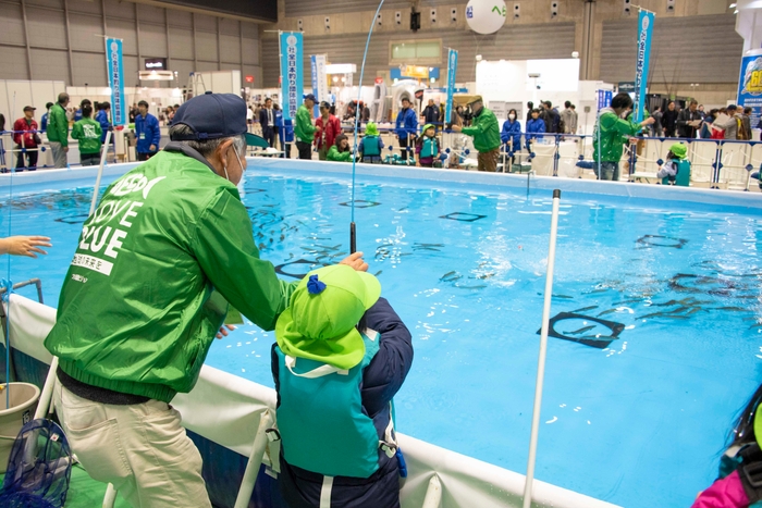 マス釣り体験コーナー