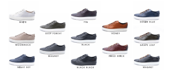 メンズ用はローカット13色 2種類のプレミアムレザーが採用された