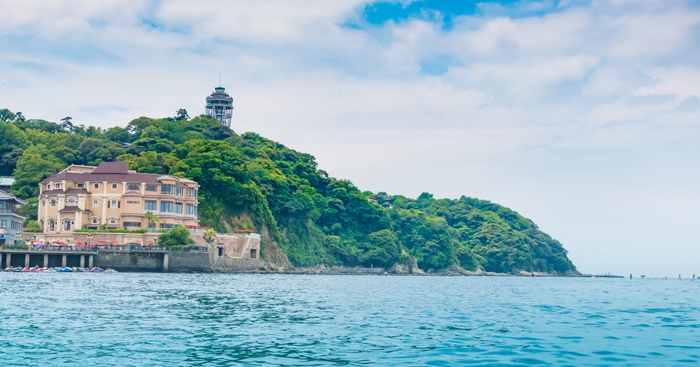 船上から見る江ノ島