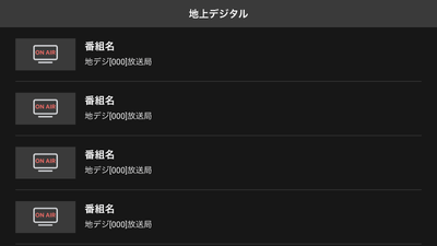 コンテンツ一覧表示