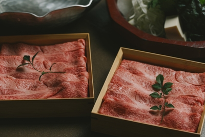 銘牛・但馬牛のしゃぶしゃぶ付き会席も好評　※イメージ