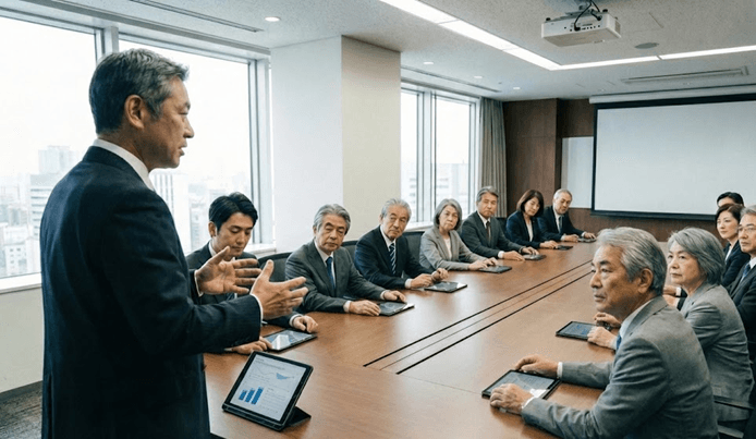 会議風景 ※本画像は生成AIを活用して作成したイメージです。